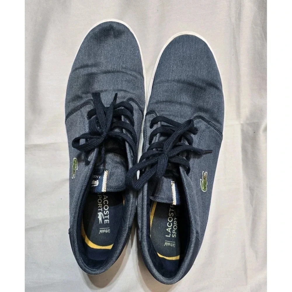 Lacoste Ampthill CS Mid Blue Chukka Sneakers Men's Size 12